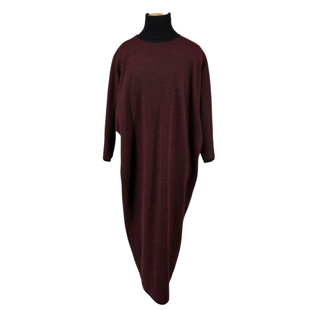 Rebecca Moses 90s Minimalist Dolman Maxi Dress Small 100% Wool Knit Sweater